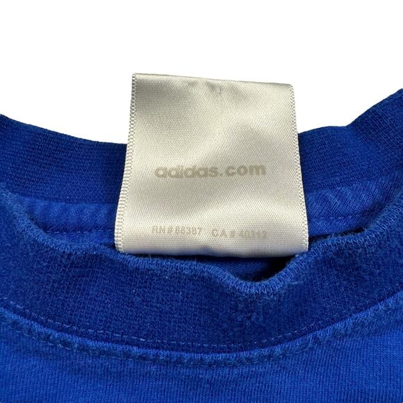 Kansas Jayhawks Shirt Men's XL‎ Adidas Striped Long Sleeve Blue White Basketball - Picture 6 of 10